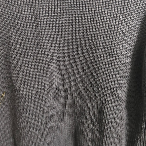 ZARA Mens Textured Cotton Gray Crew Neck Sweater Size M Medium Grey - Picture 3 of 7